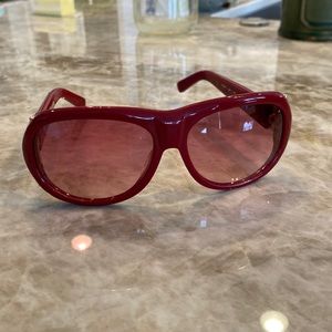 Chloe Red Sunnies with Gold detailing